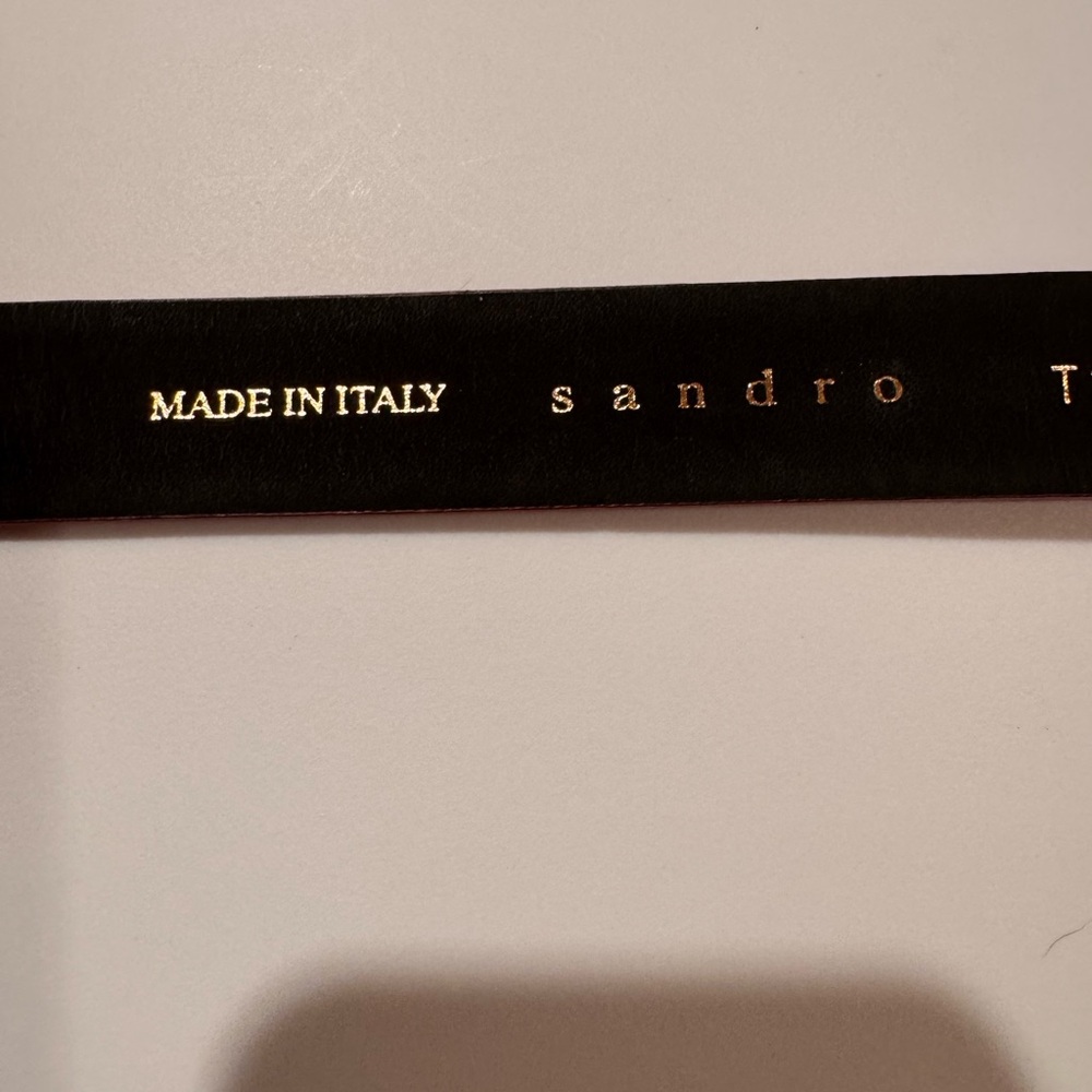 Sandro 100% Calf Skin Belt, Red, Made in Italy, Size T3 (large) - Picture 12 of 14